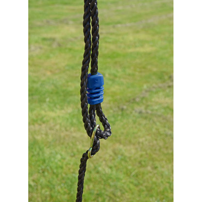 Spielplatz „Olli Blue“ aus pulverbeschichtetem Metall – XXL-Kinderspielanlage mit Rutsche, Doppelschaukel & Dachpodest, 468×339×265 cm