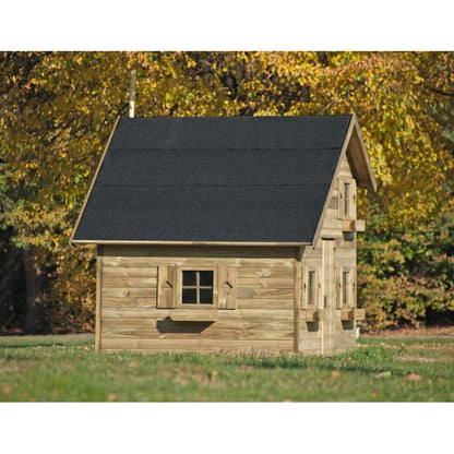 Spielhaus „Mila“ aus Holz – zweistöckig mit Galerie, imprägniert, TÜV-geprüft, ab 3 Jahren