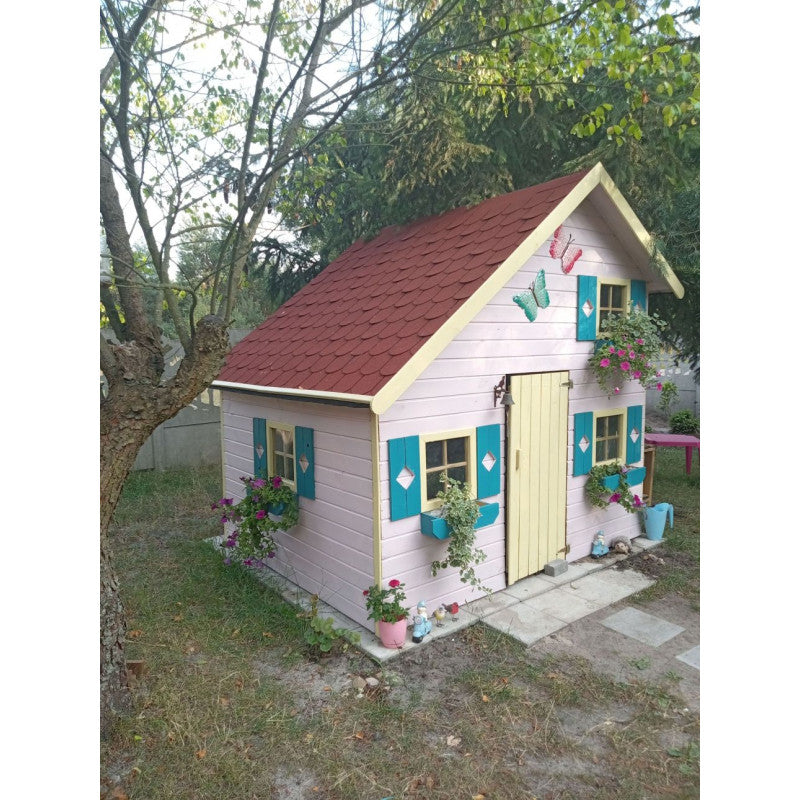 Spielhaus „Mila“ aus Holz – zweistöckig mit Galerie, imprägniert, TÜV-geprüft, ab 3 Jahren