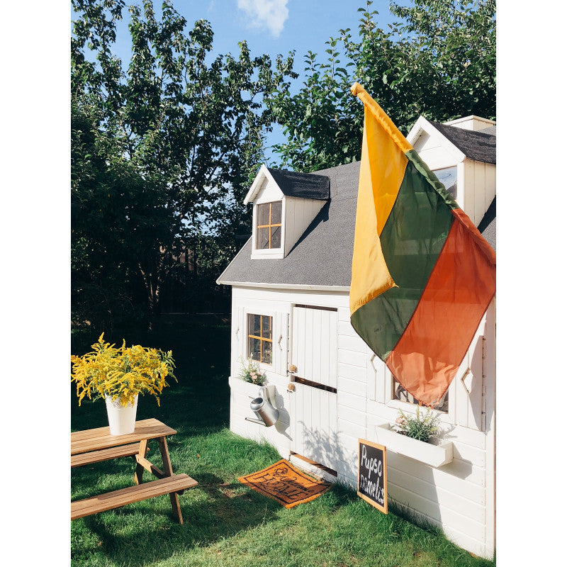Spielhaus „Maja“ aus Holz – zweistöckig mit Galerie, Leiter & Blumenkästen, 248×157×240 cm, EN71/TÜV-geprüft