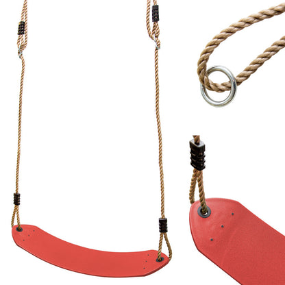 Spielplatz „Hania“ aus imprägnierter Kiefer – mit Schaukel, Kletterseil & Rutsche, 261×427×390 cm