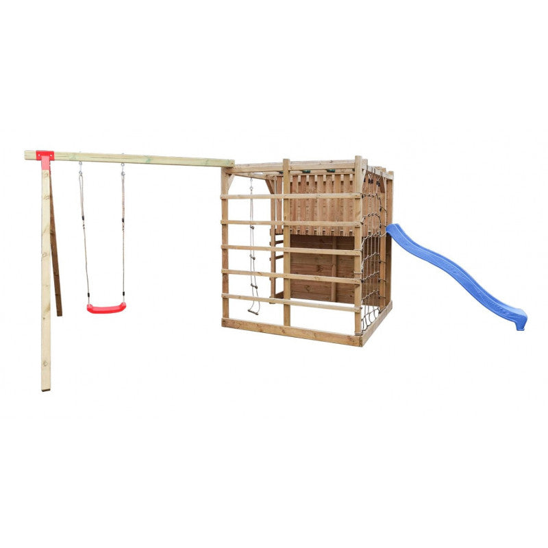 Spielplatz „Luna“ aus imprägnierter Kiefer – mit Rutsche, Schaukel & Kletterelementen, 250×264×228 cm