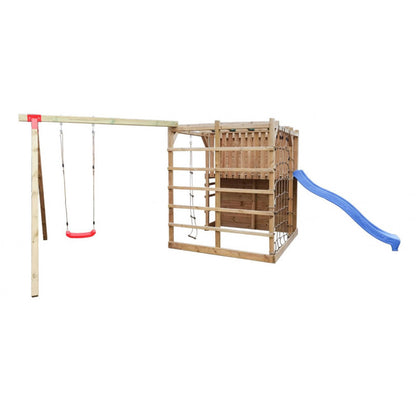 Spielplatz „Luna“ aus imprägnierter Kiefer – mit Rutsche, Schaukel & Kletterelementen, 250×264×228 cm