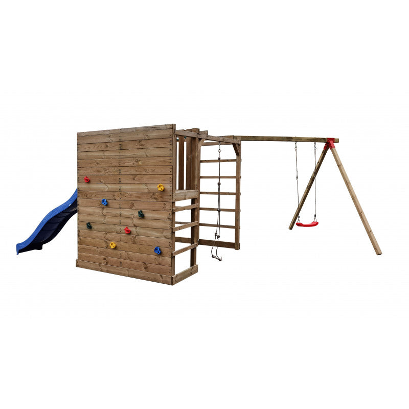 Spielplatz „Luna“ aus imprägnierter Kiefer – mit Rutsche, Schaukel & Kletterelementen, 250×264×228 cm