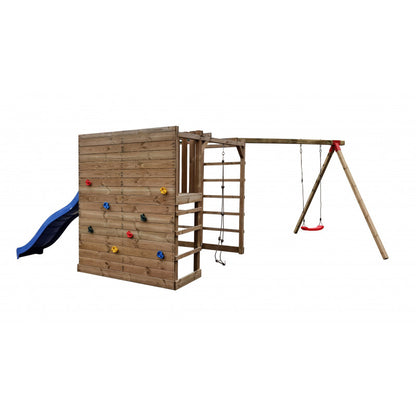 Spielplatz „Luna“ aus imprägnierter Kiefer – mit Rutsche, Schaukel & Kletterelementen, 250×264×228 cm