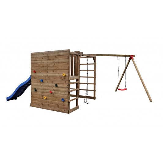 Spielplatz „Luna“ aus imprägnierter Kiefer – mit Rutsche, Schaukel & Kletterelementen, 250×264×228 cm