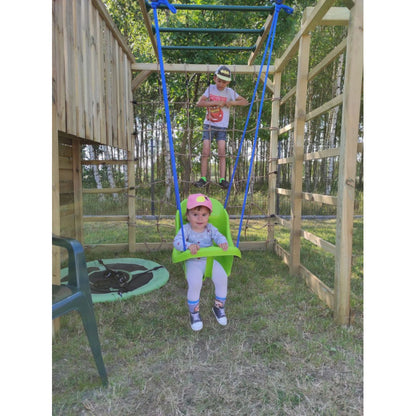 Spielplatz „Luna“ aus imprägnierter Kiefer – mit Rutsche, Schaukel & Kletterelementen, 250×264×228 cm