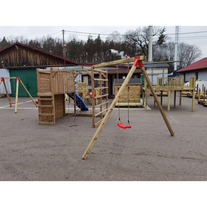 Spielplatz „Luna“ aus imprägnierter Kiefer – mit Rutsche, Schaukel & Kletterelementen, 250×264×228 cm