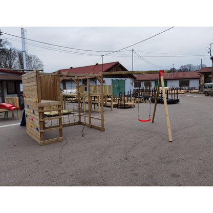Spielplatz „Luna“ aus imprägnierter Kiefer – mit Rutsche, Schaukel & Kletterelementen, 250×264×228 cm