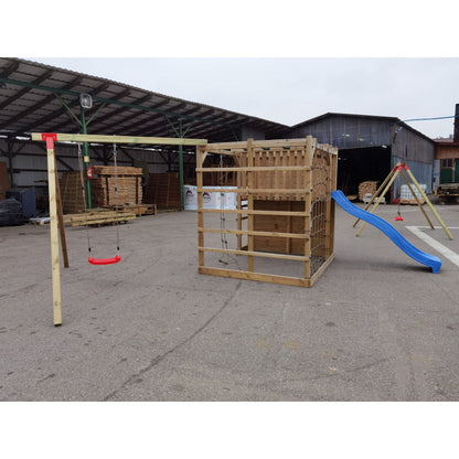 Spielplatz „Luna“ aus imprägnierter Kiefer – mit Rutsche, Schaukel & Kletterelementen, 250×264×228 cm
