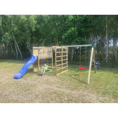 Spielplatz „Luna“ aus imprägnierter Kiefer – mit Rutsche, Schaukel & Kletterelementen, 250×264×228 cm