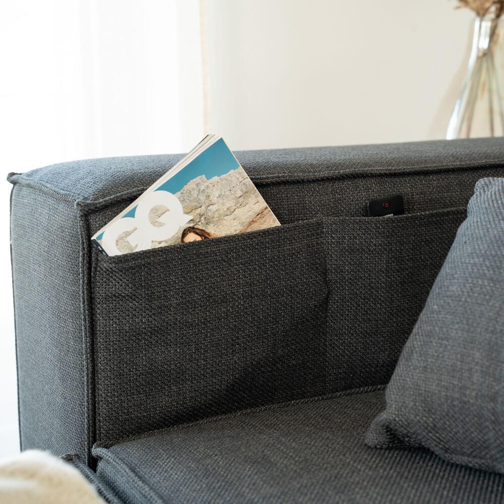 Modulares Sofa - 414 x 207 cm Anthrazit