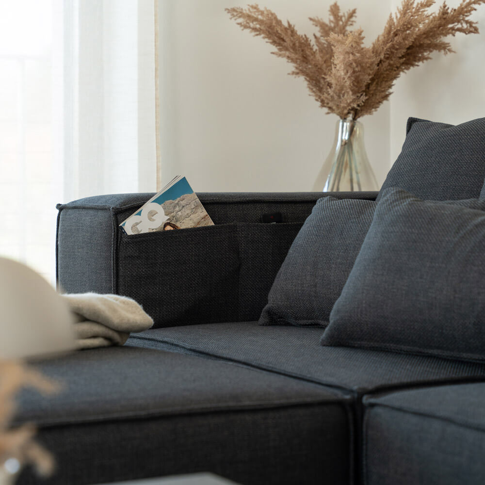 Modulares Sofa - 414 x 207 cm Anthrazit