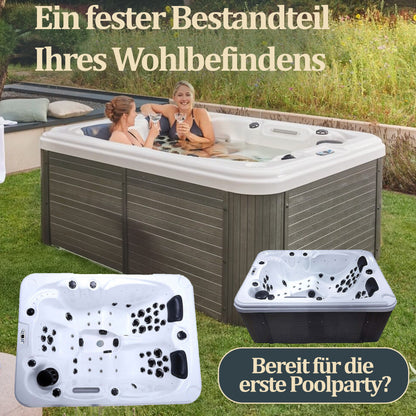 Outdoor Whirlpool - optional mit Treppe und Thermoabdeckung